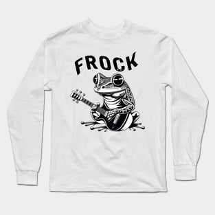 "FROCK" Rocker frog funny animal Long Sleeve T-Shirt